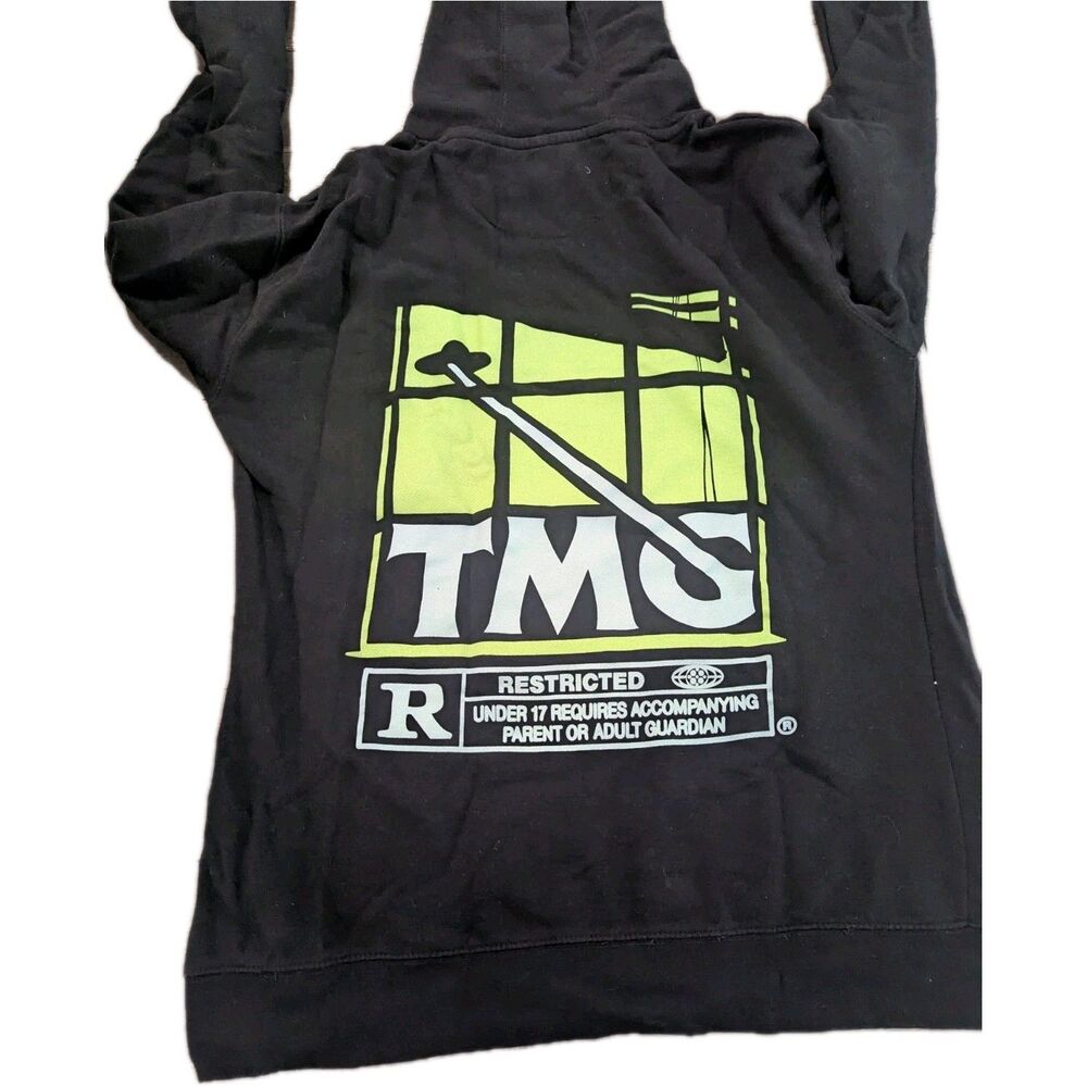 Tiny Meat Gang Hoodie Men's Size XL Black UFO Movie Ad Graphic‎ Print TMG